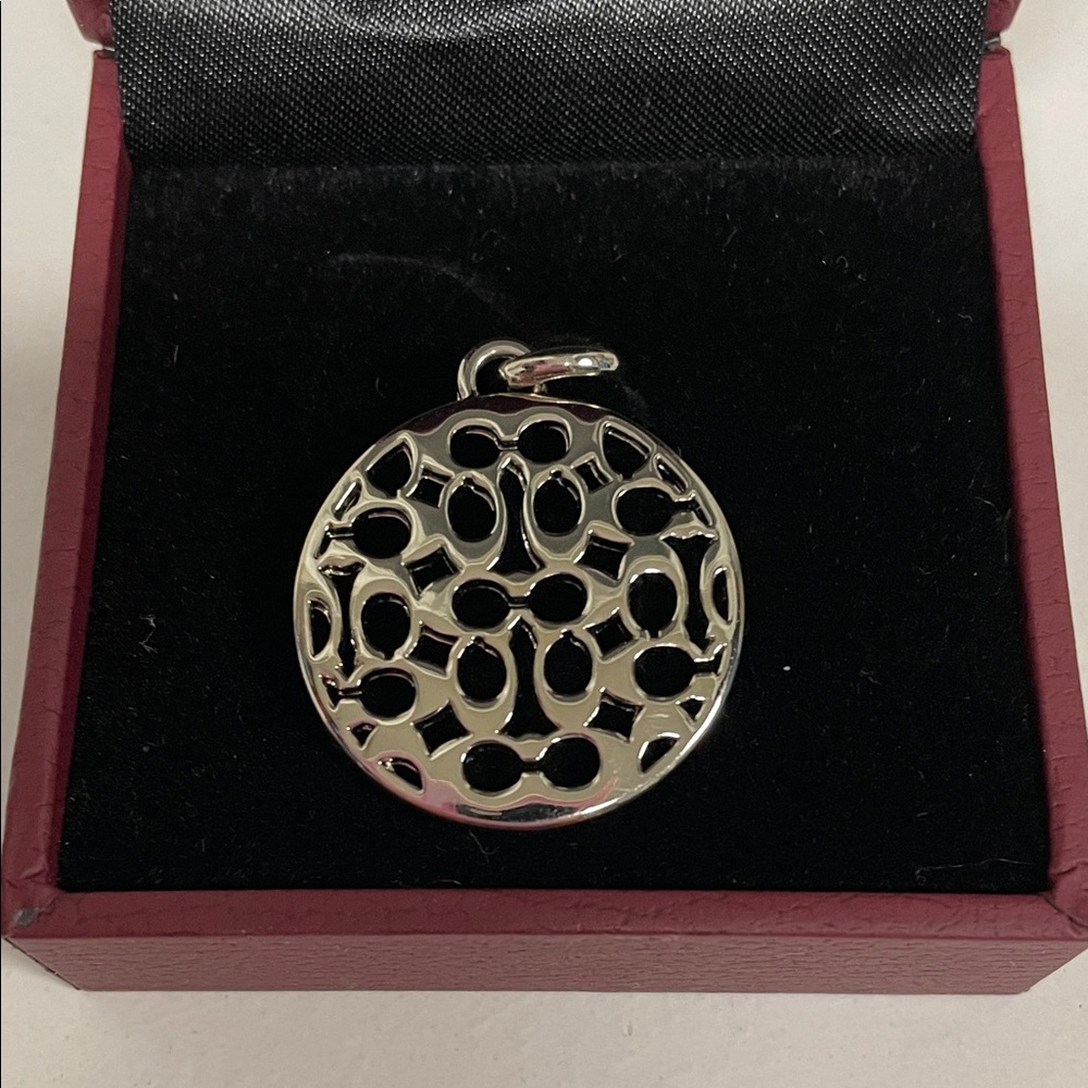 Coach Silver “C” Pendant